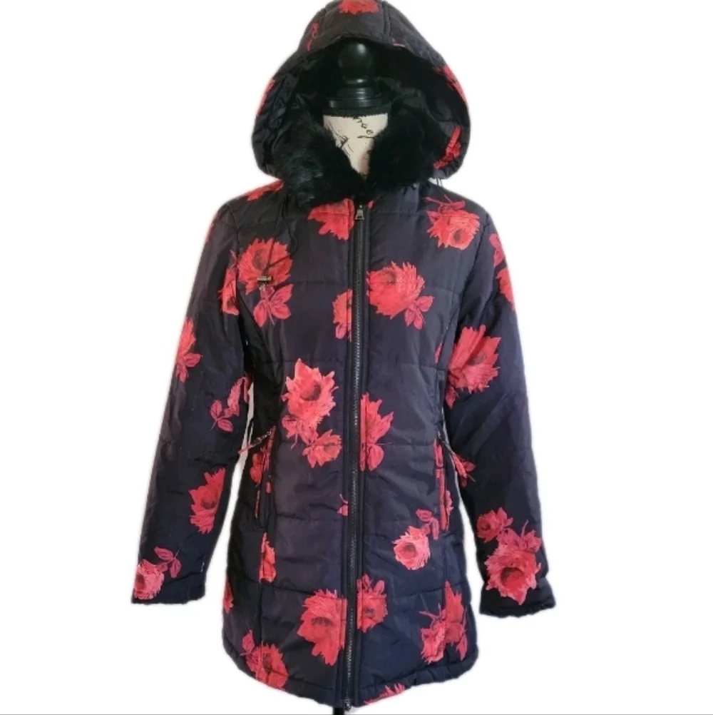 Prada Apres Ski Puffer Jacket Coat Real Fur Trim Luxury Whimsigoth Activewear